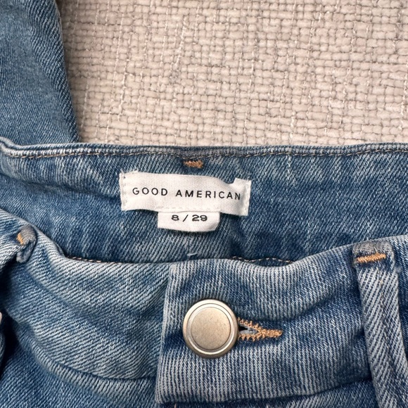 Good American Distressed Straight Leg Jeans Size 8 / 29 - Picture 2 of 6